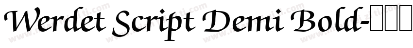 Werdet Script Demi Bold字体转换